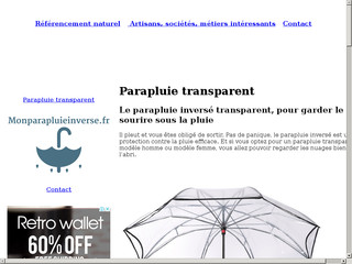 parapluie transparent inversé